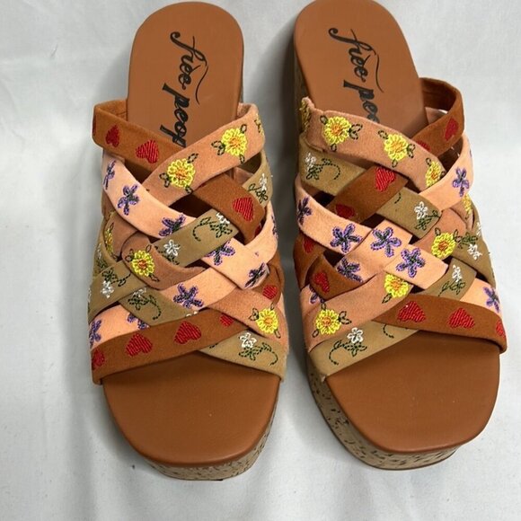 NWOT Women's Free People Lisbon Platform Sandal - Picture 2 of 8